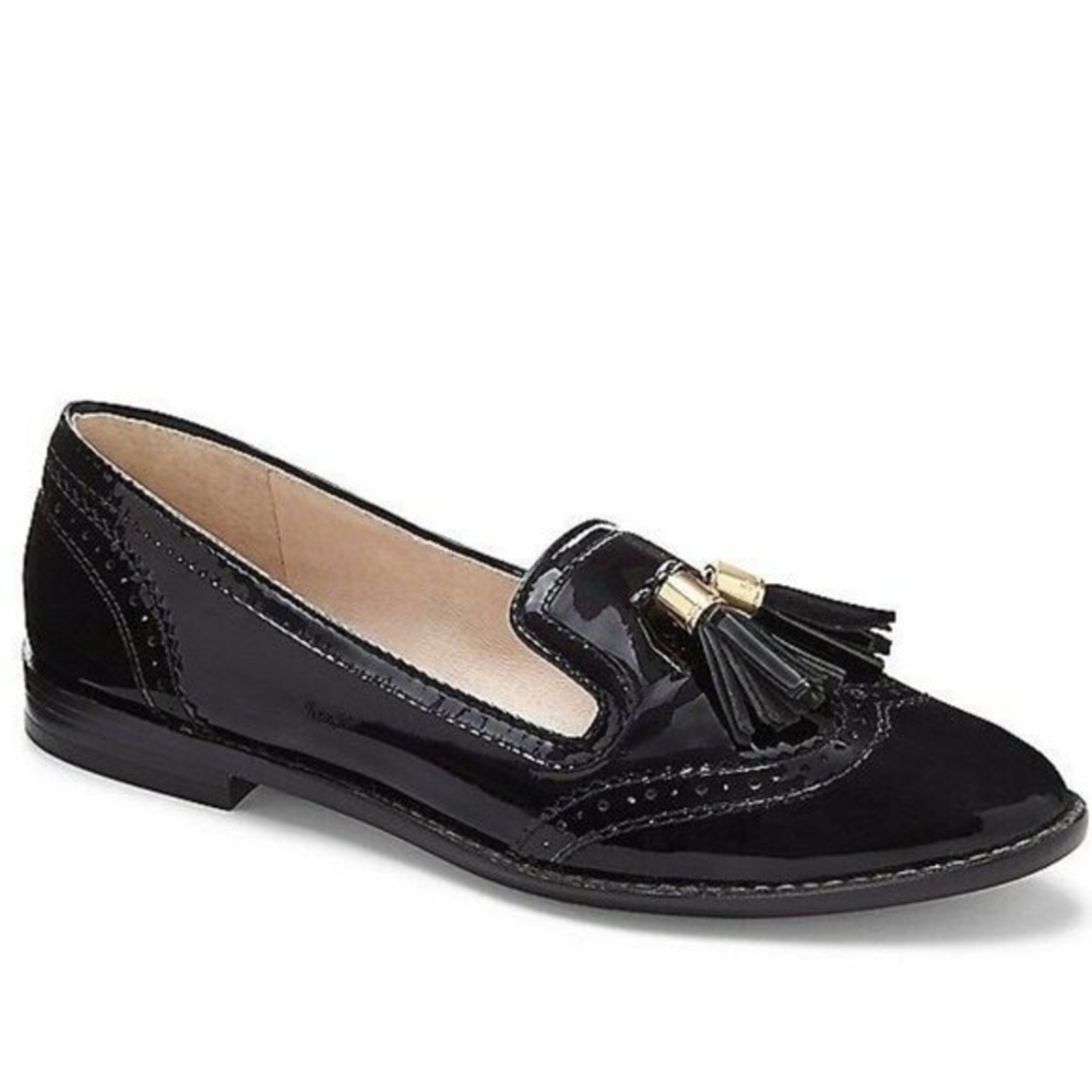 Louise Et Cie Joey tassel black patent loafers